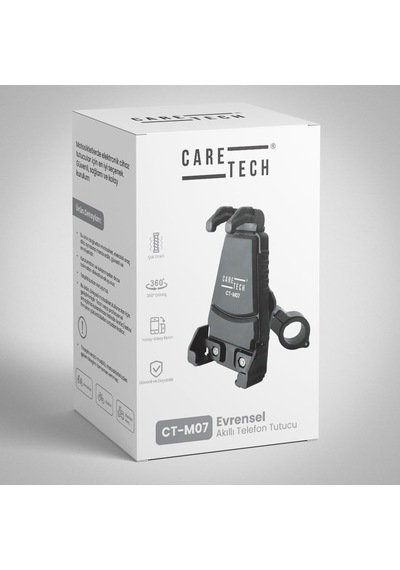 Ct-m07 Telefon Tutucu Titreşim Önleyici Motosiklet Gidon Ayna Montajlı Siyah Su Geçirmez 2 Mixed