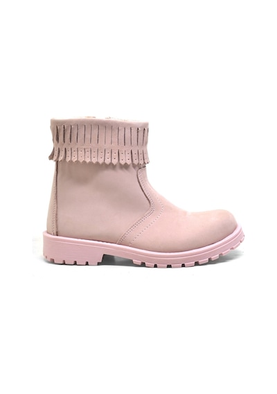 Raker Chiron Hakiki Deri Pembe Fermuarlı Kız Çocuk Bot Çizme Pembe