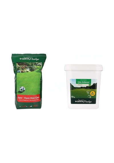 Genta Prestige Spor Alan Çim Tohumu 10 Kg - Prestige İlk Tesis Çim Gübresi 10 Kg - 400 M2 Alan 0,250