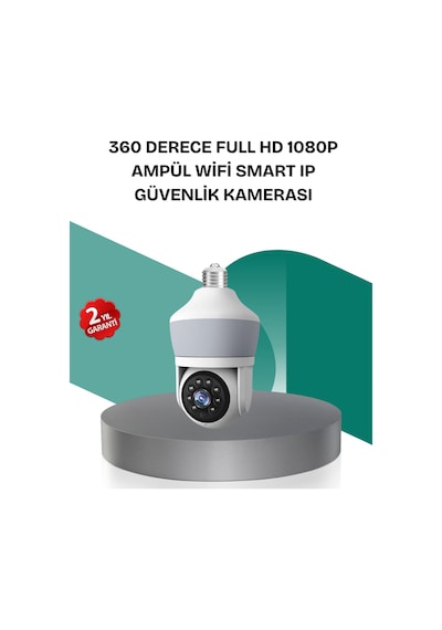 Kablosuz 360 Döner Başlıklı Full Hd Güvenlik Kamerası .