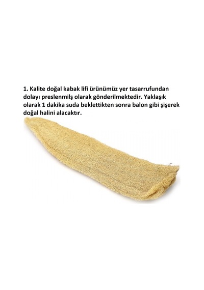 Doğal Ham Kabak Lifi Banyo Kesesi 60 - 70 CM