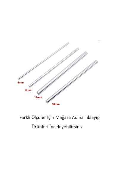 Paslanmaz Çelik Çubuk Yuvarlak Krom Mil 12 Mm 50 Cm 505481704