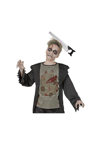 Kafaya Saplanmış Halloween Kanlı Testere Şaka  Tacı