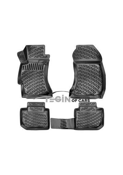 Subaru Forester 2012 Geometrik Desenli 3d Havuzlu Oto Paspas Siyah