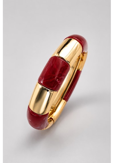 Bordo Gold Detaylı Bileklik