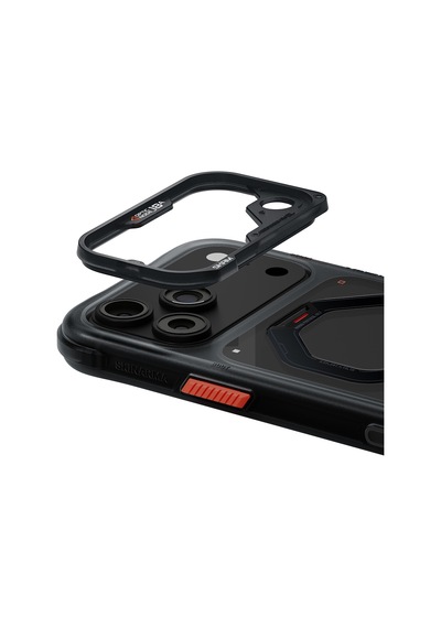 İphone 18 Pro Max Uyumlu Kılıf M-safe Şarj Özellikli Standlı Skinarma Saturn Kapak Siyah