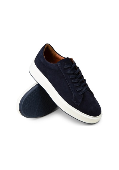 Deery Erkek Hakiki Süet Lacivert Sneaker Ayakkabı - E4182mlcve01 Lacivert