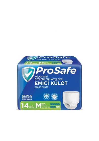 Külotlu Yetişkin Hasta Bezi Emici Külot Islaklık Göstergeli Bel Ölçüsü 80-120cm Orta M 14'lü Diğer
