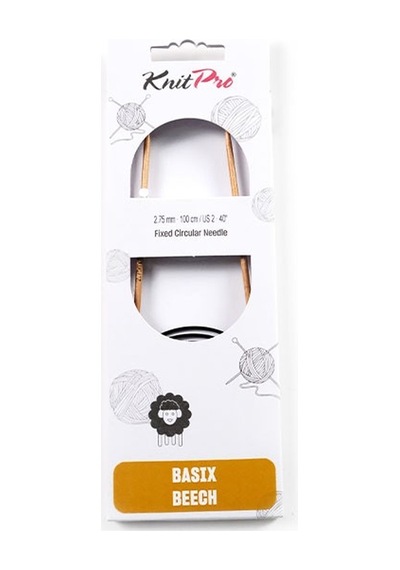 Knitpro Basix Beech Fixed C.n 100cm 2.75mm 35614