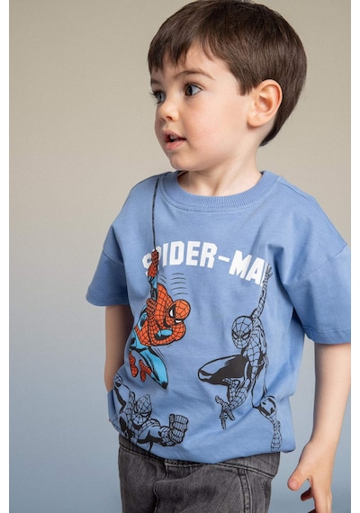 Defacto Marvel Spıderman Tişört Erkek Bebek G9908a526smbe105 Mavi-be105