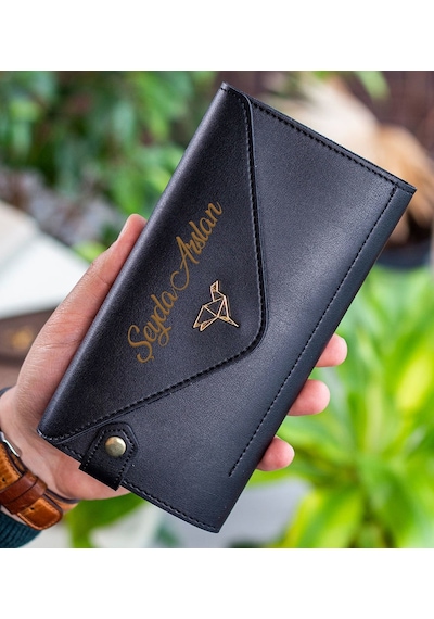 Bk Gift Kişiye Özel İsimli Telefon Ve Bozuk Para Bölmeli Zarf Model Siyah Kadın Cüzdanı, Sevgiliye Hediye, Anneye Hediye Kobitmeyencom29813 Bk Gift Renkli Çok Renkli