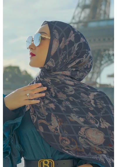 Buttonscarves Autograph Piliseli Şal - Bleu Mavi
