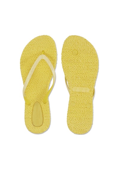 Ilse Jacobsen Pale Banana Cheerful01 - Sarı Simli Parmak Arası Terlik-7020 Sari