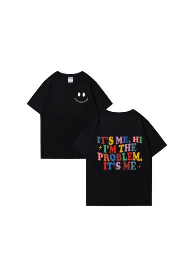 Flood Of Style Sıcak Satış Bu Bana Merhaba Ben Sorun Baskı T Shirt Erkekler Kadınlar Hip Hop Streetwear Siyah