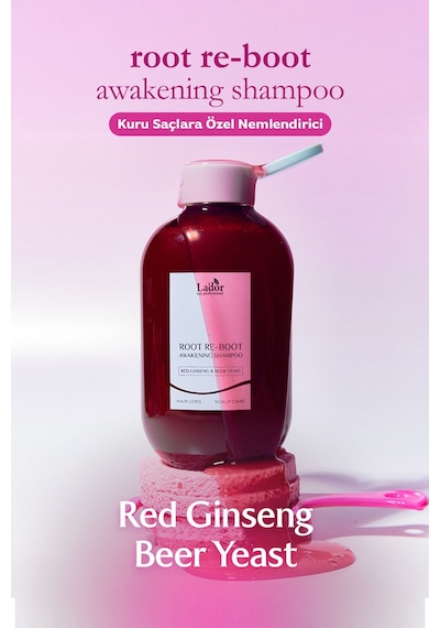 Lador Dökülme Karşıtı Besleyici Kırmızı Ginseng Saç Bakım Şampuanı LADOR Root Re-Boot Red Ginseng Beer