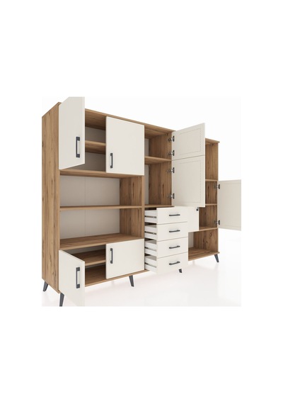 Hyperion Dolap 10 Raflı 4 Çekmeceli 8 Kapaklı 220x44x163 Çam-ayta Çam-aytaşı Hyperion Dolap 10 Raflı 4 Çekmeceli 8 Kapaklı 220x44x163 Çam-ayta Çam-aytaşı