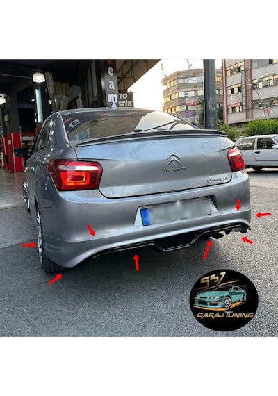 Citroen C-elysee - 301 Arka Tampon Eki 2013-2022 Fiberglass Boyasız
