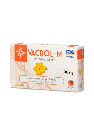 Carmed Vacrol-M 500 mg Takviye Edici Gıda 30 Yumuşak Kapsül