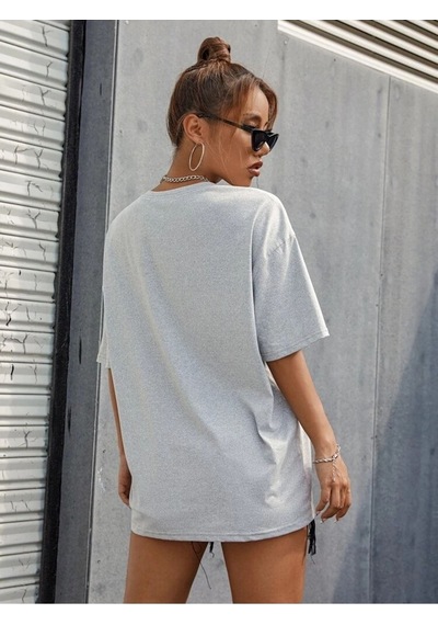 Grimelanj Oversize Ocean Cıty Baskılı T-shirt - Oversize Baskılı Grimelanj
