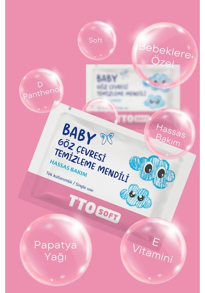 Tto Soft Baby Bebek Göz Çevresi Temizleme Mendili (Yenidoğan Bebeklerde Guvenle Kullanım)