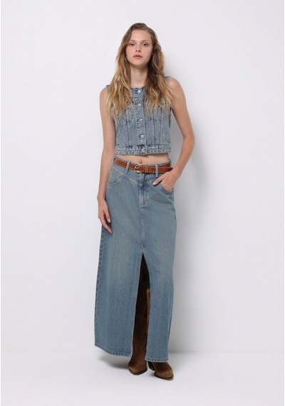 Colin's Colins Regular Fit Düz Fermuarlı Kadın Mavi Etek Cl1076013 Q1.v1 Dn44267 Denim