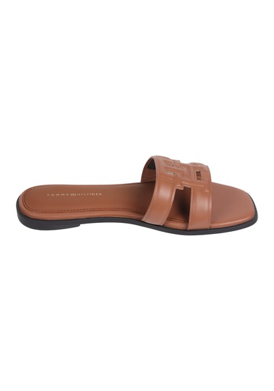 Tommy Hilfiger Th Logo Strap Mule Kadın Kahverengi Sandalet - Fw0fw08671
