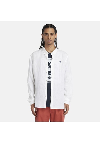 Timberland Mill Brook Linen Shirt Erkek Gömlek-32277 Beyaz