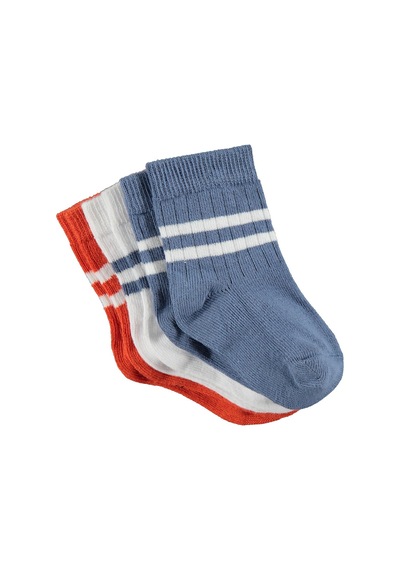 Civil Baby Çemberli Basic 3'lü 6-18 Ay Bebek Erkek Çorap Set Standart