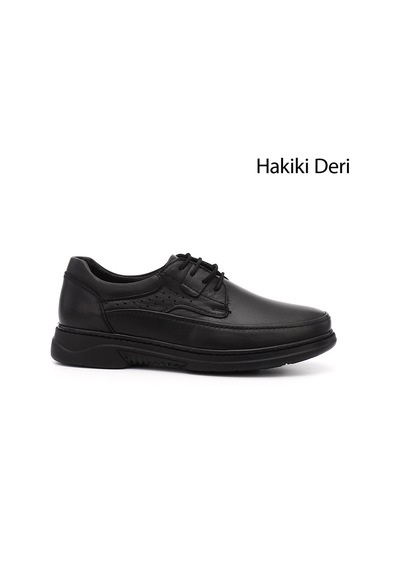 Gönderi(R) Gönderi R Erkek Siyah Bağcıklı Hakiki Deri Comfort Ayakkabı Ddma73542971 Siyah