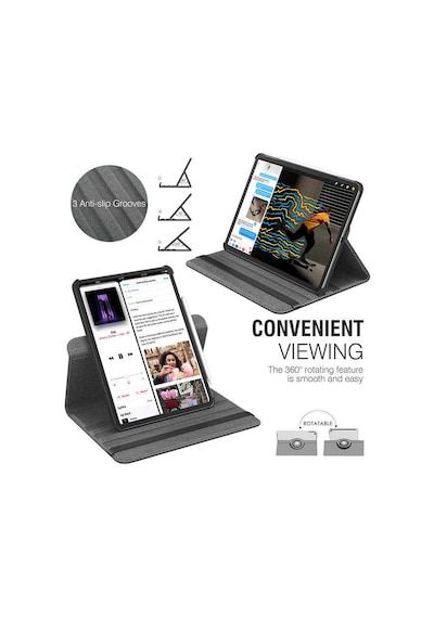 Apple Uyumlu iPad Pro 12.9 2018 3.nesil Zore Dönebilen Standlı Kılıf Kapaklı Kılıf