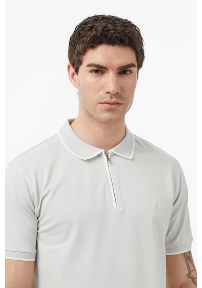 Nautica Erkek Gri Regular Fit Polo Yaka T-shirt-14598