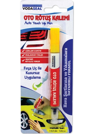 Vodaseal Fırça Uçlu Oto Rötuş Kalemi 5 Ml. - Metalik Sarı