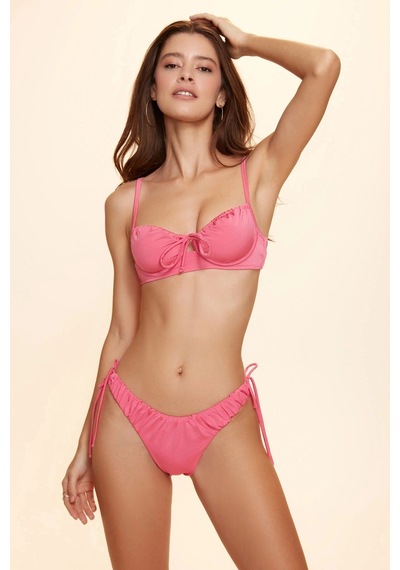 No Gossip Gaia Balenli Balkonet Bikini Tek Üst Pembe 229102 Çok Renkli