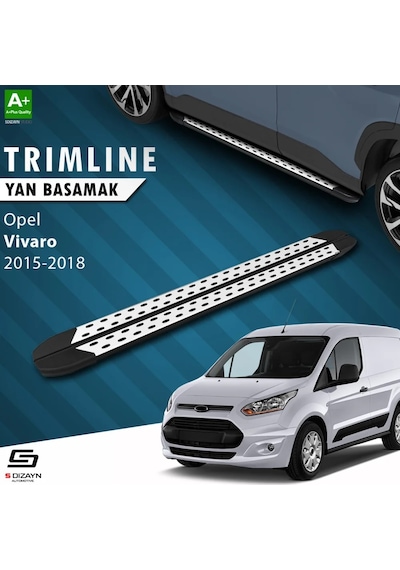 S-dizayn Opel Vivaro B Kısa Şase Trimline Gri Yan Basamak 213 Cm 2015-2018