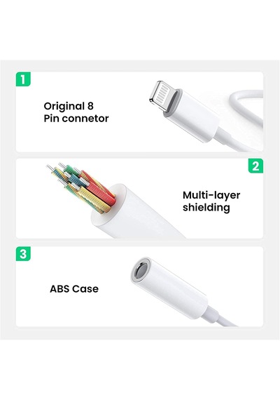 Apple Uyumlu iPhone  Lightning Telefon Kulaklık Çevirici Aux Dönüştürücü Aparat Kulaklık Jack Adaptörü Aux Dönüştürücü