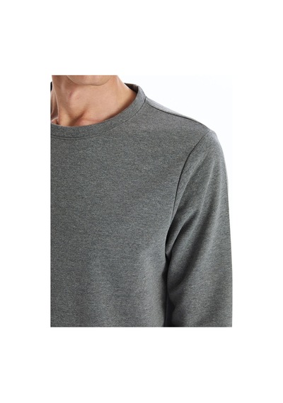 LC Waikiki Lc Waıkıkı Antrasit Bisiklet Yaka Uzun Kollu Erkek Sweatshirt