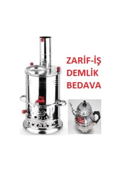 1.Sınıf Zarif-Iş Tek Musluklu Semaver Odunlu Kömürlü Demlik Hediy
