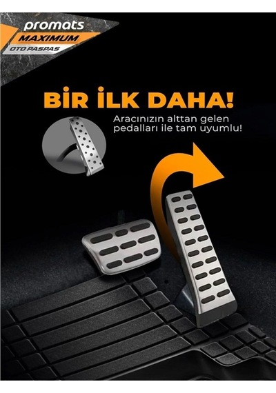 Dacia Dokker 2013 Model Ve Sonrası Uyumlu Oto Paspas 4d Maximum Siyah