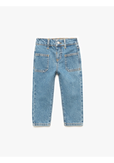 Koton Pamuklu Cep Detaylı Denim Pantolon Orta İndigo 6wmg40007ad Indigo Koton Pamuklu Cep Detaylı Denim Pantolon Orta İndigo 6wmg40007ad Indigo