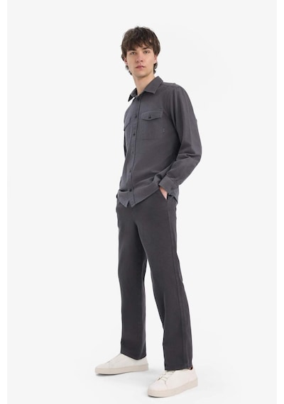 DeFacto %100 Pamuk Bol Rahat Kesim Wide Leg Geniş Paça Yazlık Keten Görünümlü Pantolon D7285AX25SPAR104