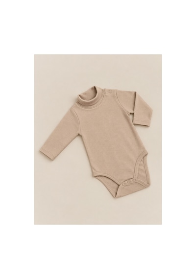 Oh La La Koala For Little Ones Boğazlı Yaka Uzun Kollu Bebek Body Vizon