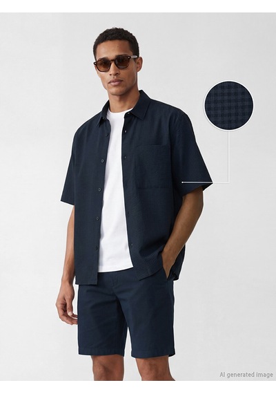 Lcw Vision Lacivert Regular Fit Kareli Erkek Gömlek