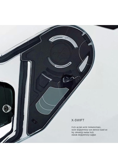 Nexx Sx.100 Skyway Gri - Kırmızı Kask