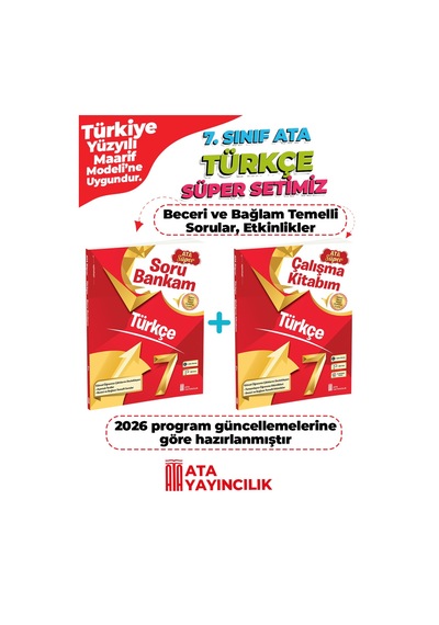 7. Sınıf Türkçe Süper Set Soru Bankam + Çalışma Kitabım Yeni