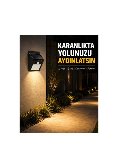 Enerji Tasarruflu Ve Otomatik Sensörlü Led Güneş Işığı Dış Mekan Uyumlu Çok Rnekli