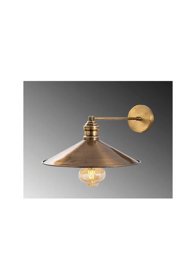 Vintage Mat Eskitme Gold Duvar Apliği Retro Rustik Metal Gövdeli E27 Lamba Siyah