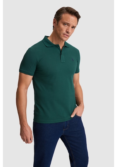 U.s. Polo Assn. Erkek Koyu Yeşil Tişört Basic 50322347-vr079 Koyu Yesıl