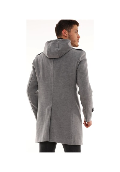 Plt8401 Dewberry Erkek Palto-gri Gri