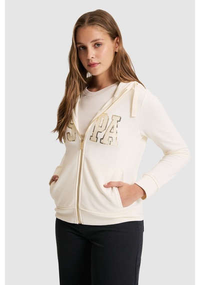 U.S. Polo Assn. U.s. Polo Assn. Kadın Sweatshirt 50321806-vr256 İnci