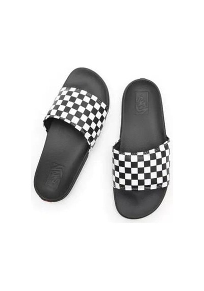 Vans Mte La Costa Slide-on Vn0a5hf527ı1- Checkerboard Truwht/blk Çok Renkli
